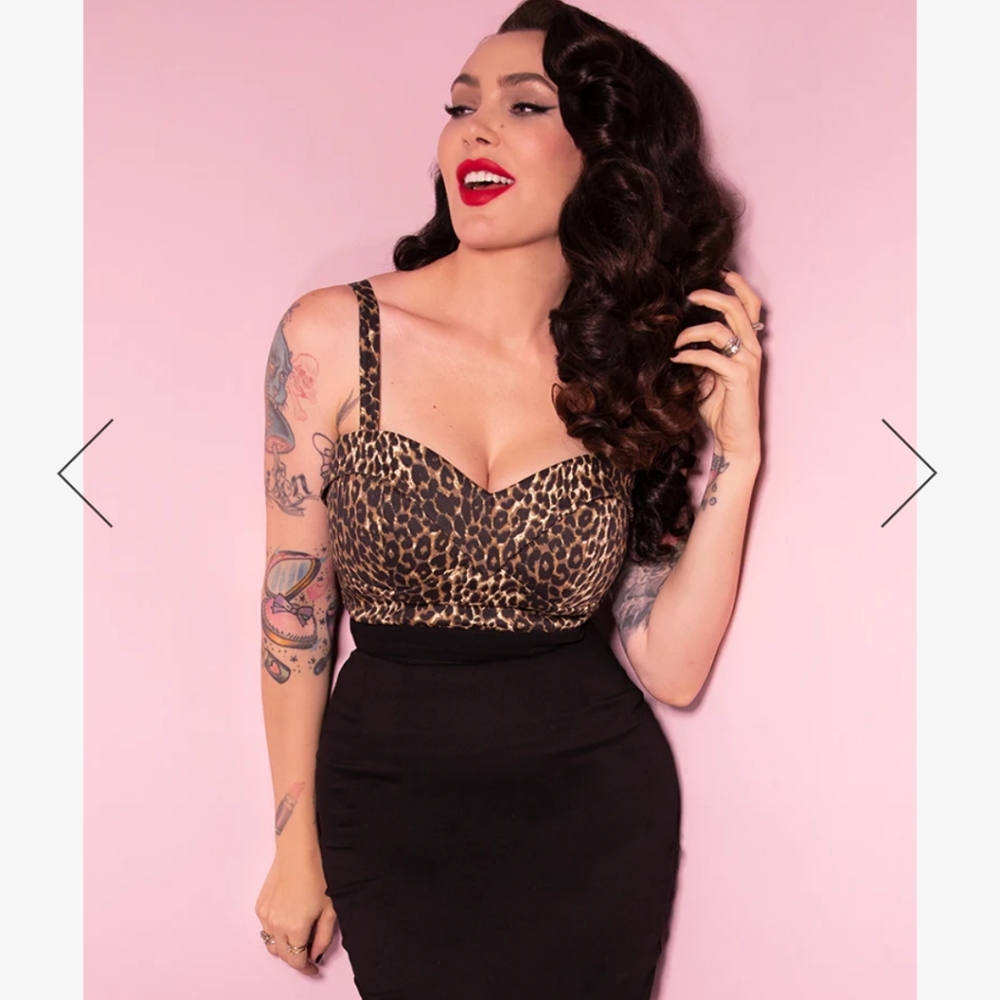 MANEATER TOP IN WILD LEOPARD PRINT - VIXEN BY MICHELINE PITT